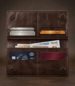 Men’s Genuine Leather Multi-Card Long Wallet - Image 3