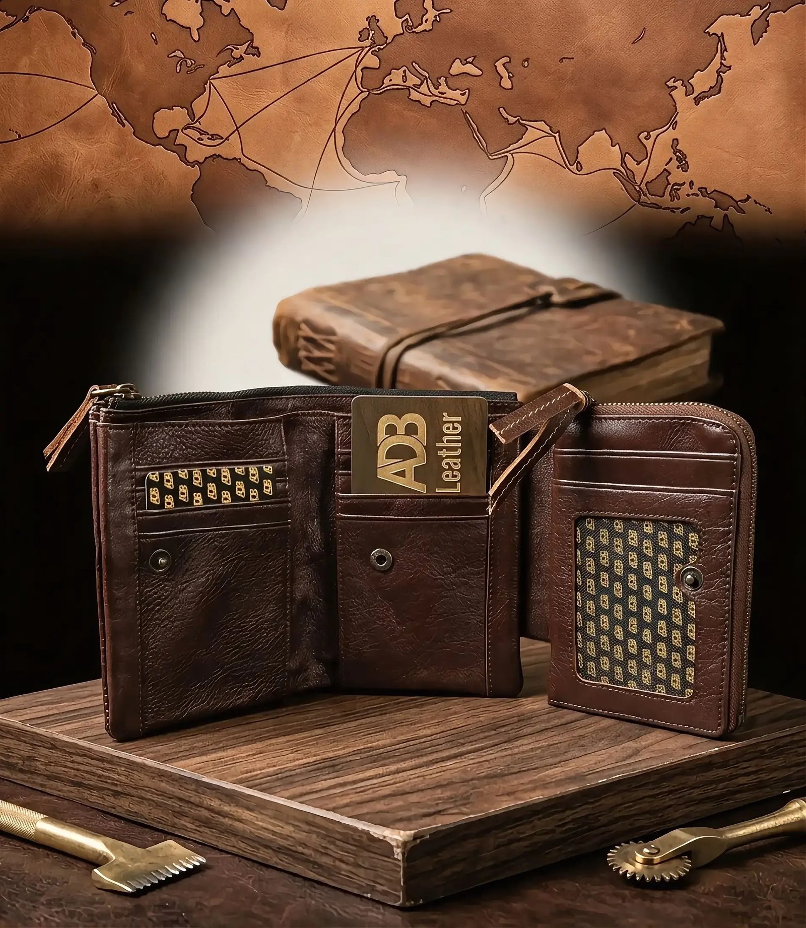 lv_0_20260810164543 ESIPOSS Genuine Leather Compact Wallet - Image 1