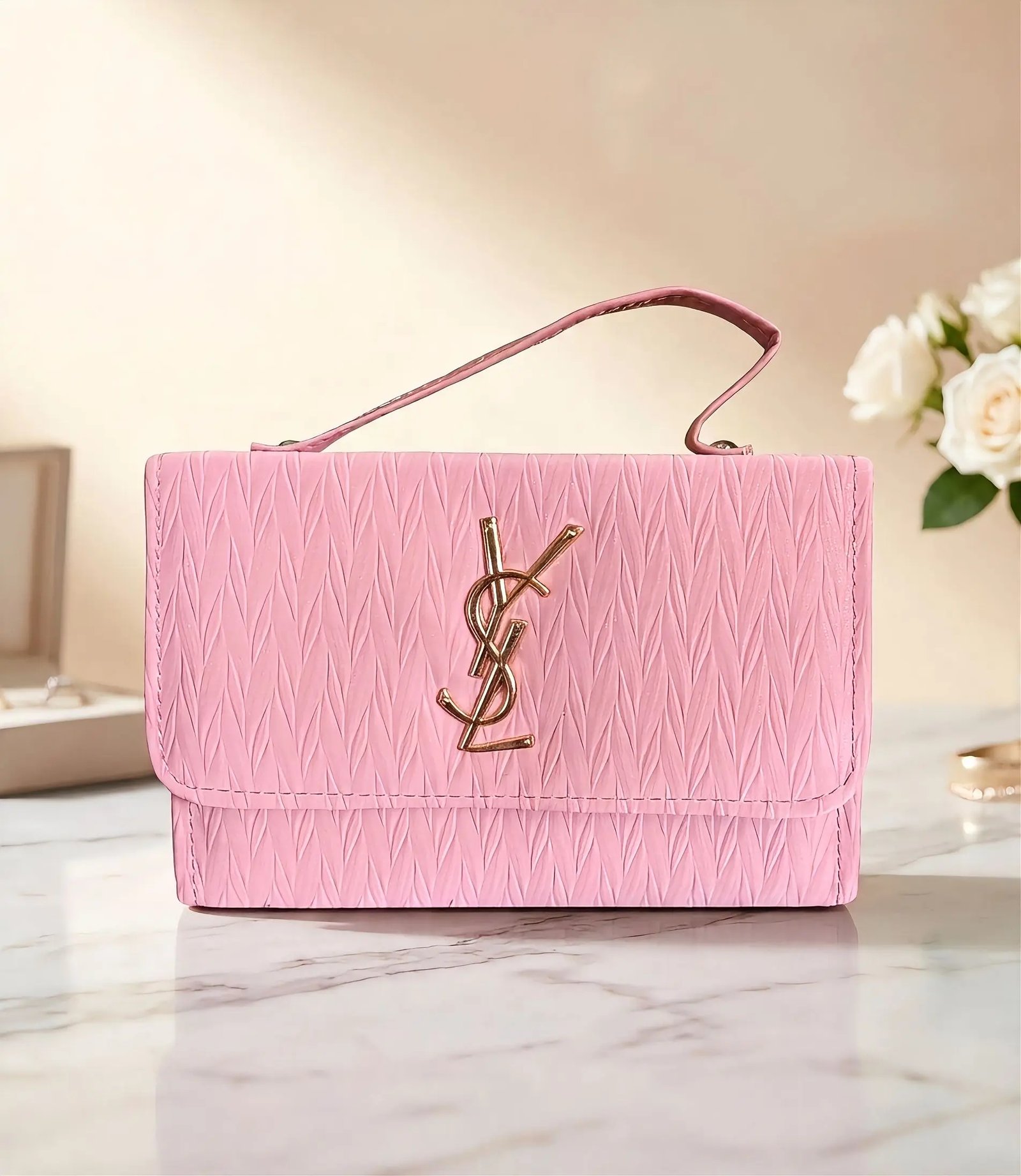 lv_0_20260810165955 Premium Textured YSL Style Top-Handle Sling Bag - Image 1