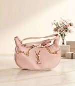 Premium Leather Pearl-Chain Hobo Shoulder Bag - Image 4