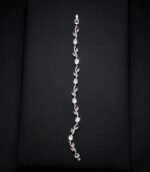 Premium Colorful Zircon Stone Leaf Pattern Bracelet - Image 2