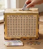 Wooden Savings Box with Counter & Target Goal - Image 5